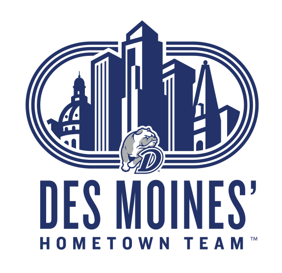 Des Moines' Hometown Team logo, blue alt variant, cell 45