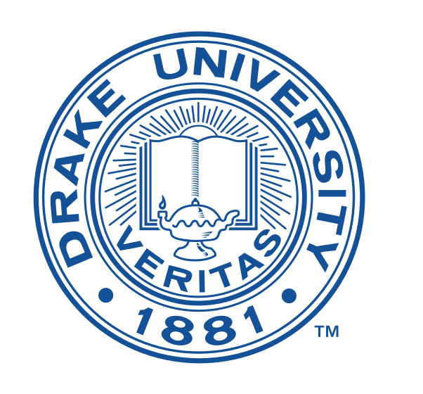 Drake University seal, blue variant, cell 59