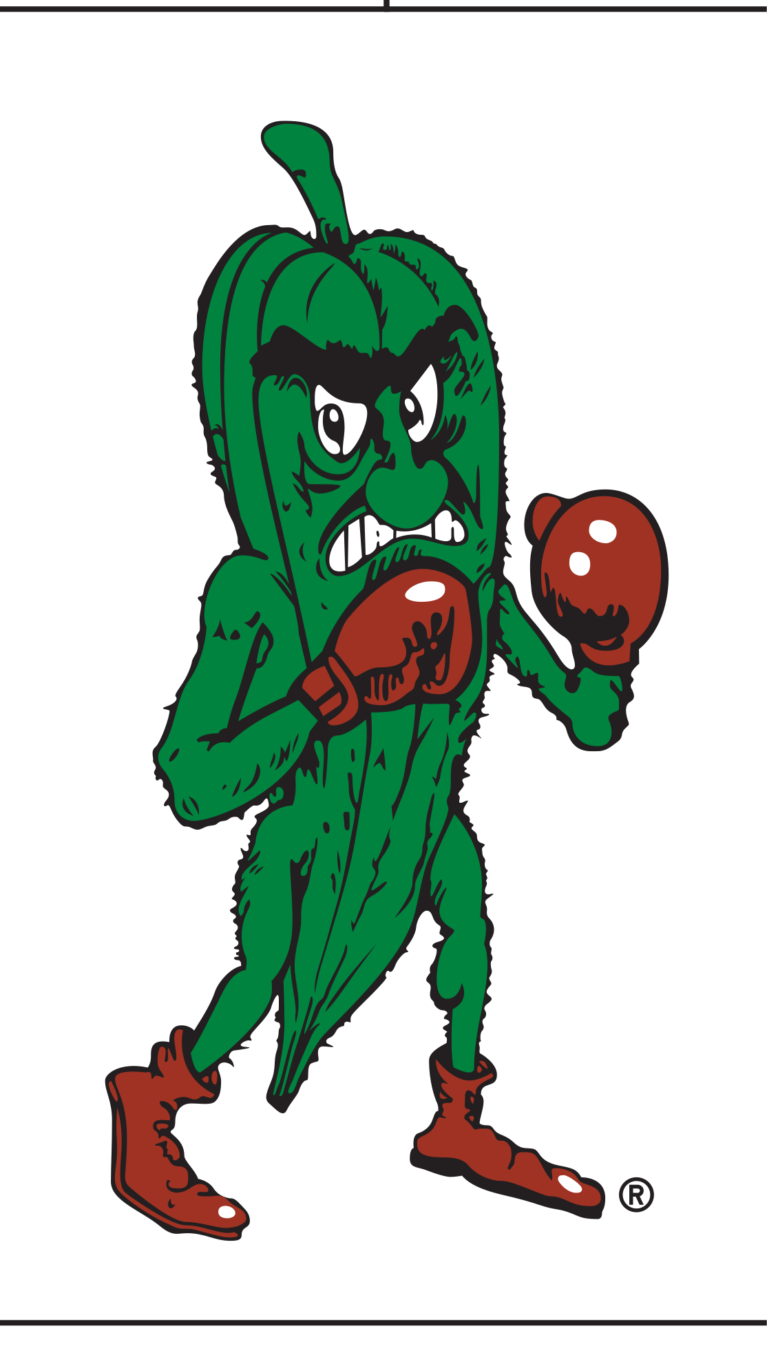 Fighting Okra mascot, full color variant, cell 15