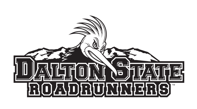Dalton State Roadrunners alternate logo, black and white variant, cell 10