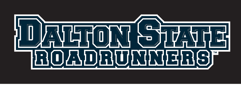 Dalton State Roadrunners wordmark, reverse on dark background variant, cell 14