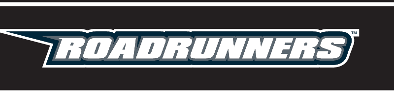 Roadrunners wordmark, reverse on dark background variant, cell 17