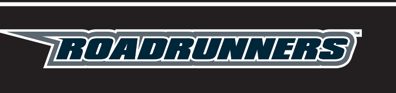 Roadrunners wordmark, reverse on dark background variant, cell 19
