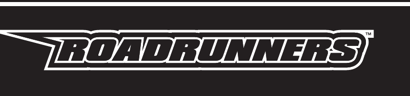 Roadrunners wordmark, reverse on dark background variant, cell 22