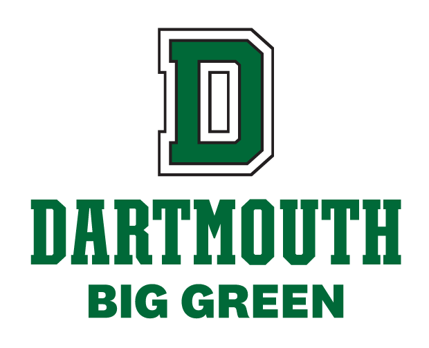 Dartmouth Big Green lockup, stacked, D over wordmark variant, cell 203