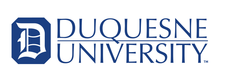 Duquesne University institutional mark, blue variant, cell 3