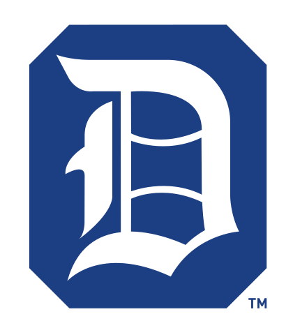 Duquesne University lettermark, blue shield variant, cell 8