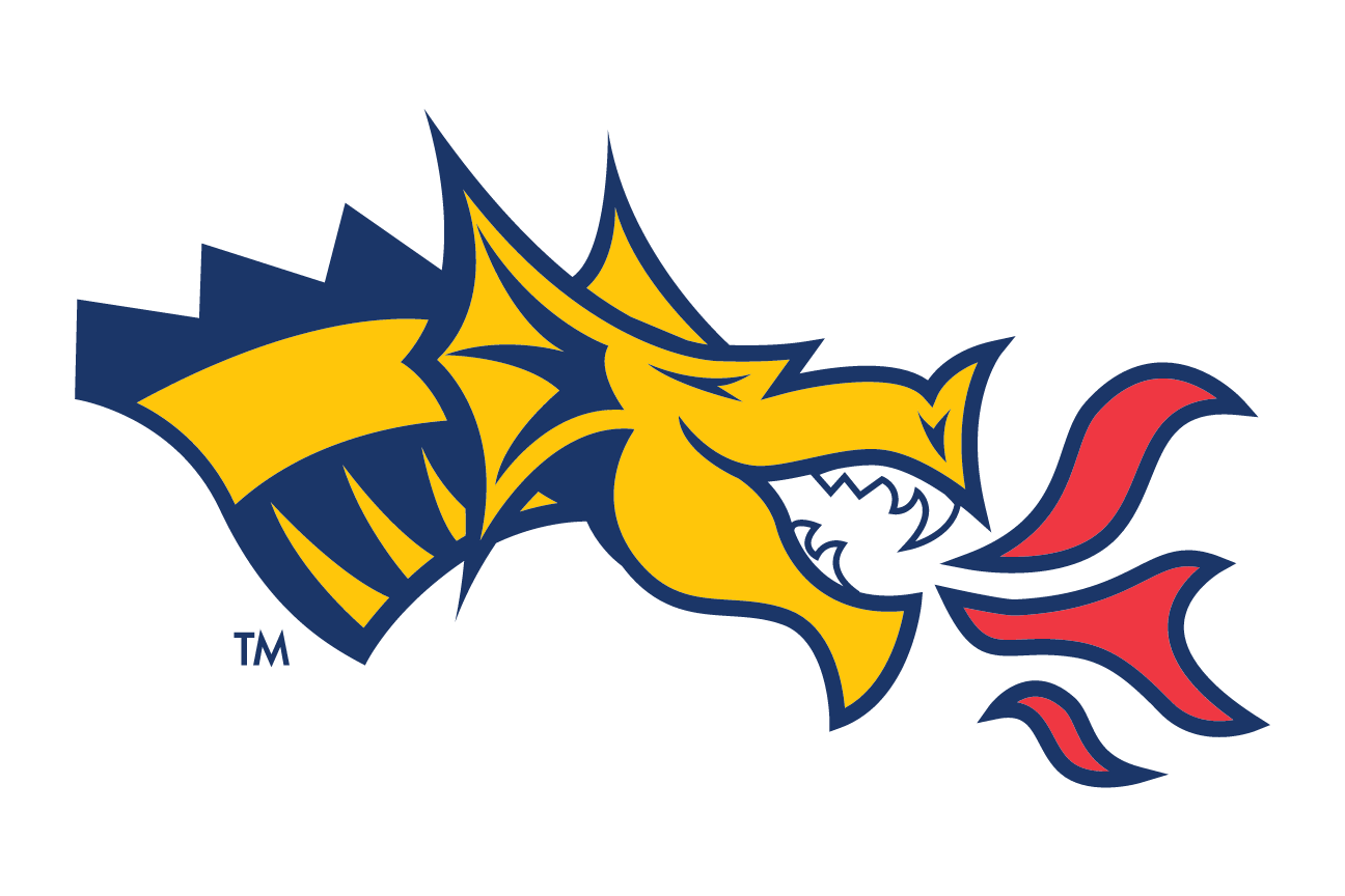 Drexel Dragons head logo, full color variant, cell 3