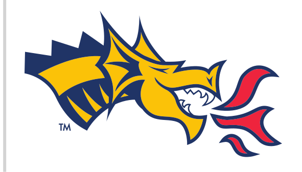Drexel Dragons head logo, full color variant, cell 3