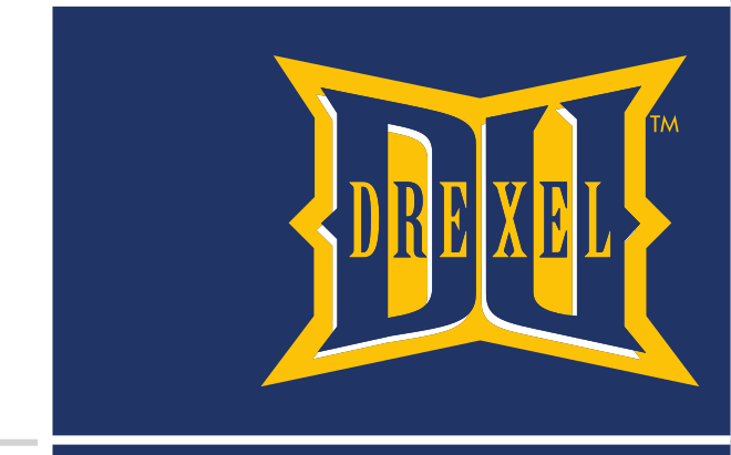 DU Drexel lockup, full color on navy variant, cell 8