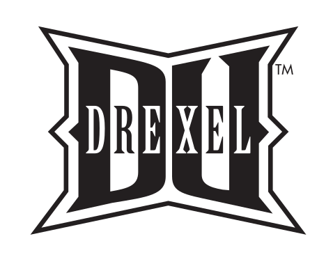 DU Drexel lockup, black and white variant, cell 9