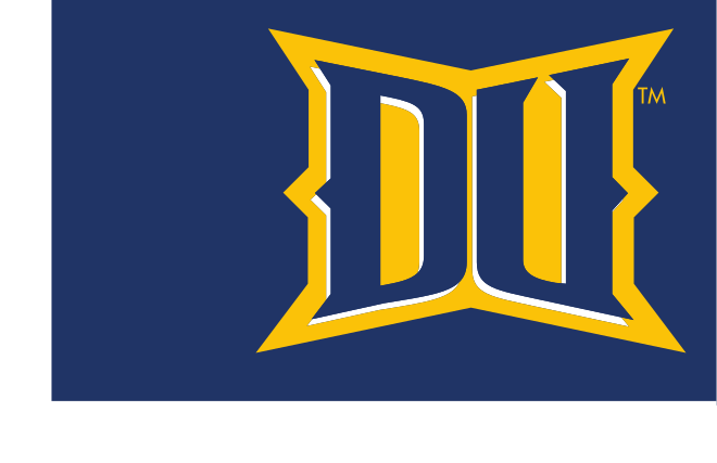DU lettermark, full color on navy variant, cell 11
