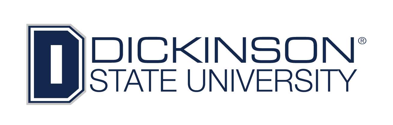Dickinson State University logo, primary color variant, cell 1