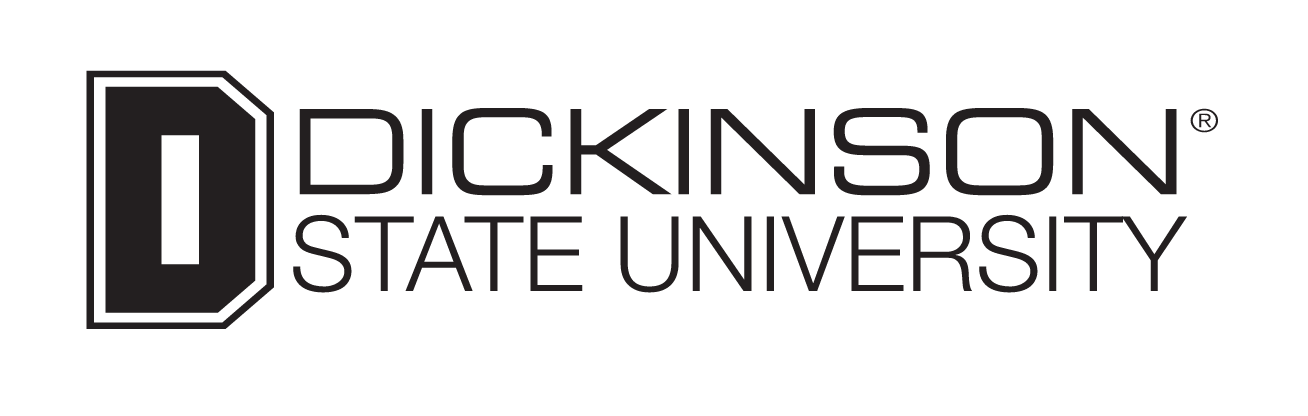 Dickinson State University logo, black variant, cell 6