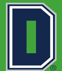 D logo, primary color on green background variant, cell 16