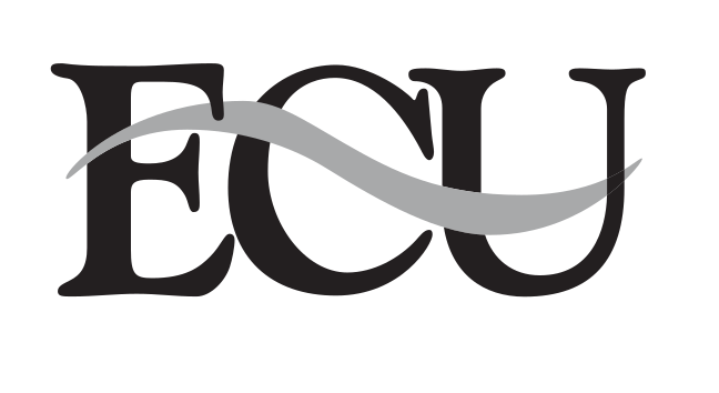 ECU wordmark, black and silver variant, cell 19