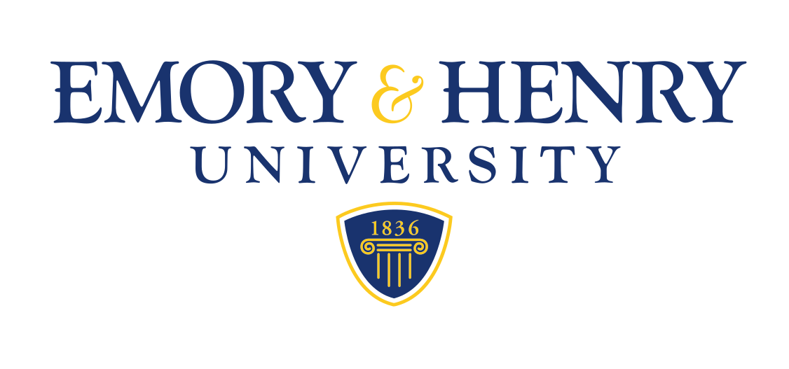 Emory & Henry University wordmark with seal, color variant, cell 30