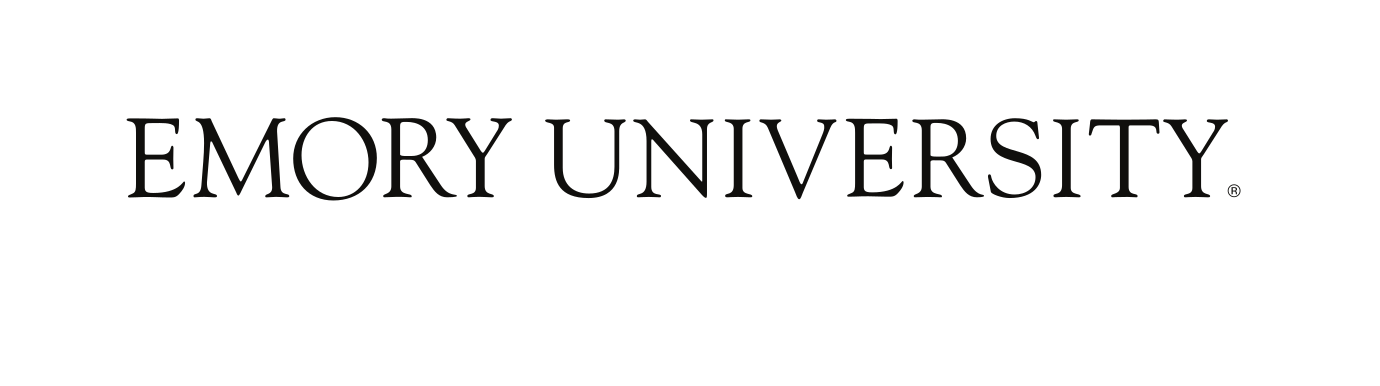 Emory University wordmark, horizontal, black variant, cell 21