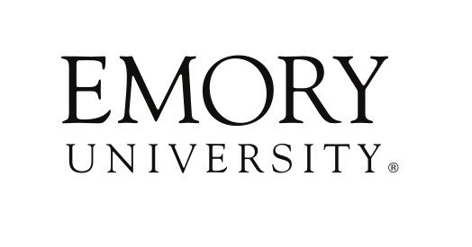 Emory University wordmark, stacked, black variant, cell 24