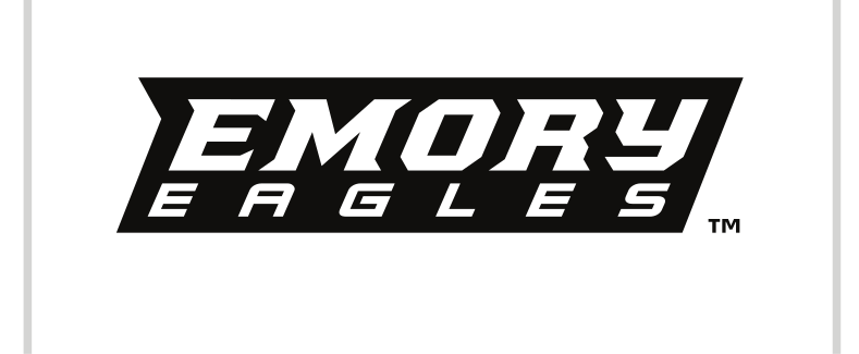 Emory Eagles horizontal logo, black variant, cell 49