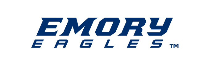 Emory Eagles wordmark, navy variant, cell 52