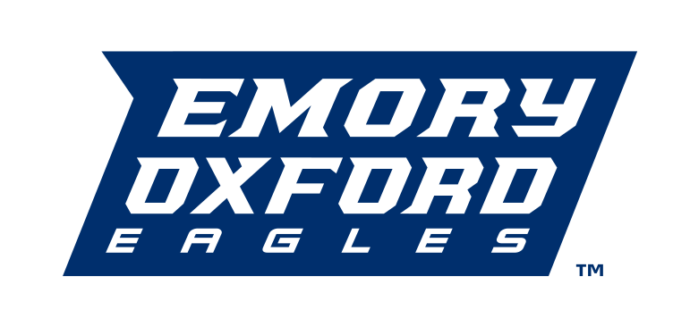 Emory Oxford Eagles parallelogram wordmark, navy variant, cell 65