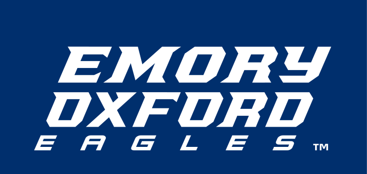 Emory Oxford Eagles wordmark, reverse variant, cell 70
