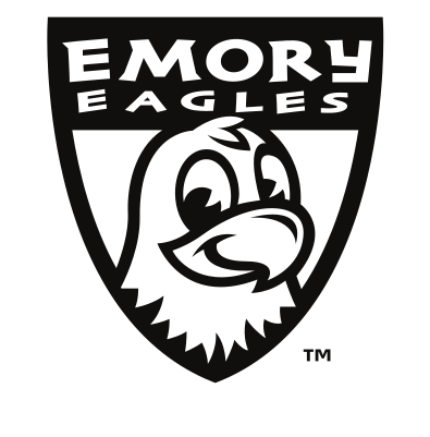 Emory Eagles shield logo, black/white variant, cell 98
