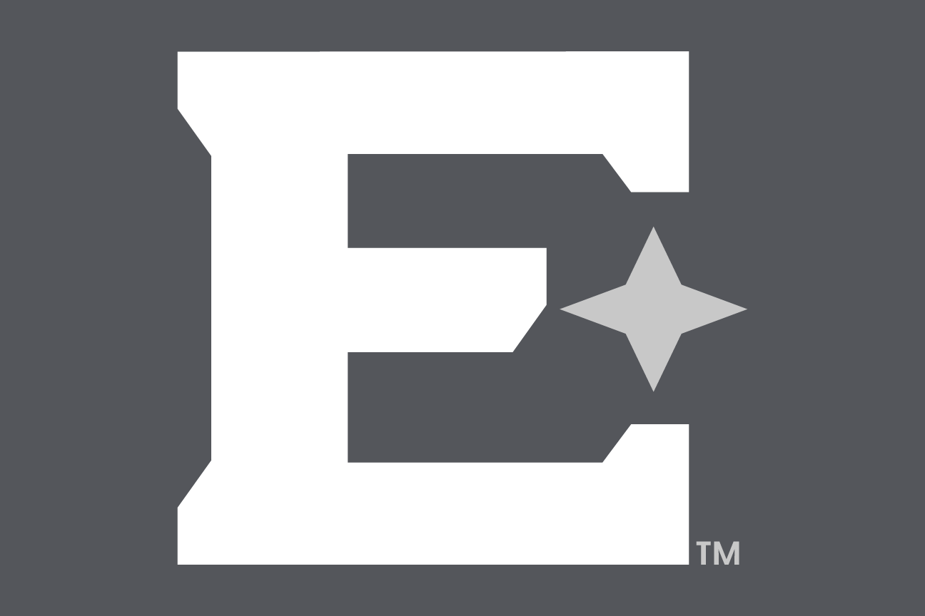 lettermark E, white on grey variant, cell 62