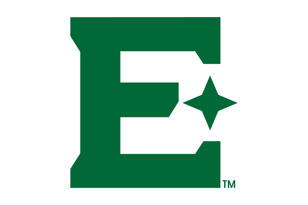 lettermark E, green on grey variant, cell 63