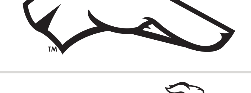 straight ENMU Greyhounds wordmark with head, black/white variant, cell 17