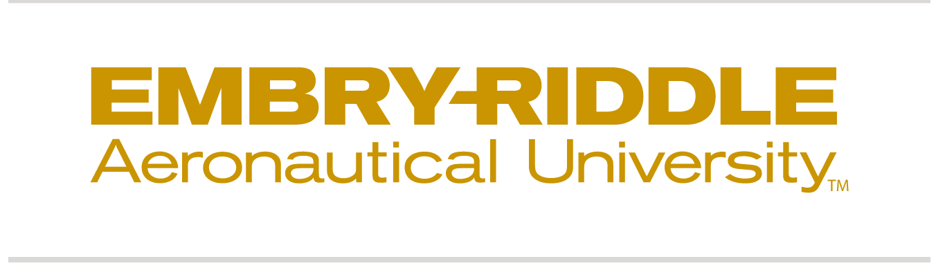 Embry-Riddle Aeronautical University wordmark, gold variant, cell 3
