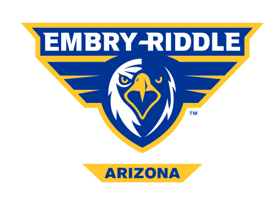 Embry-Riddle Aeronautical University - Prescott, primary logo with Arizona, full color variant, cell 18