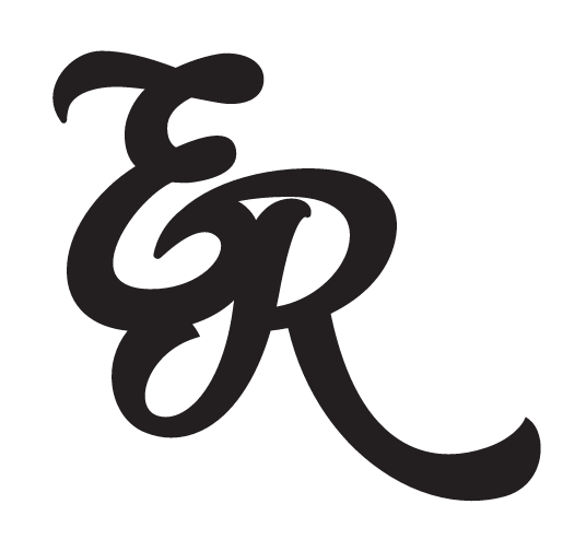 ER lettermark, black variant, cell 22