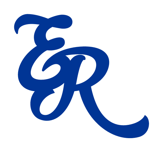 ER lettermark, blue variant, cell 23