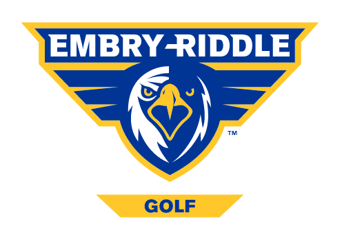 Embry-Riddle eagle head, full color with 'GOLF' text variant, cell 45