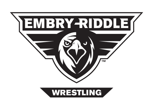 Embry-Riddle eagle head, black and white with 'WRESTLING' text variant, cell 59