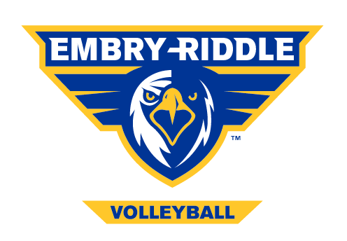 Embry-Riddle eagle head, full color with 'VOLLEYBALL' text variant, cell 61