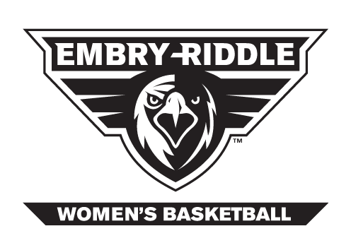 Embry-Riddle eagle head, black and white with 'WOMEN'S BASKETBALL' text variant, cell 67