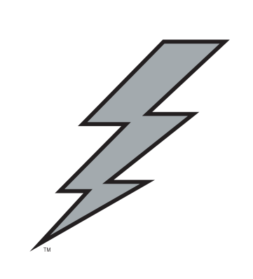 lightning bolt, white fill, green outline, black shadow variant, cell 53