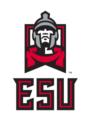 East Stroudsburg Warriors alternate primary logo, full color on white variant, cell 8