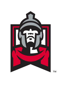 East Stroudsburg Warriors secondary logo, full color on white variant, cell 14