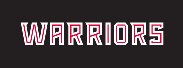 Warriors wordmark, full color on black variant, cell 25