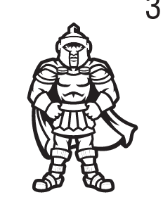 Warrior spirit mark, one color black standing variant, cell 38