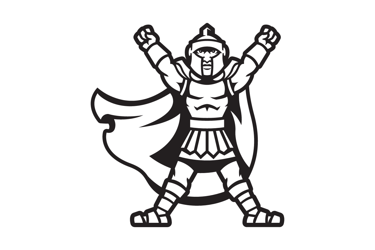 Warrior spirit mark, one color black arms raised variant, cell 40