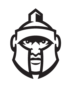 Warrior head spirit mark, one color black variant, cell 46