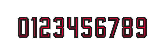 Custom numbers, full color on white variant, cell 49