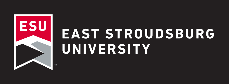 East Stroudsburg University logo, full color, horizontal variant, cell 63