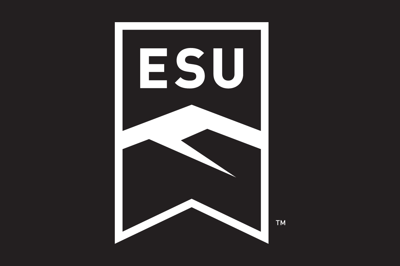 ESU lettermark, full color, reverse variant, cell 73