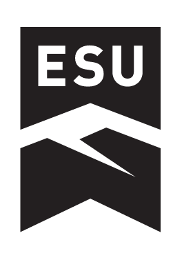ESU lettermark, full color, reverse variant, cell 74